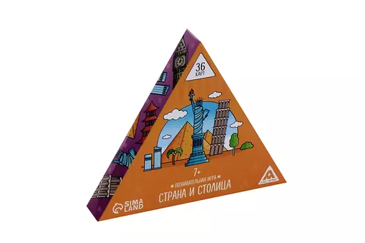 Познавательная игра ЛАС ИГРАС «Страна и столица», 36 карт, 7+