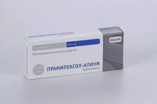 Прамипексол-Алиум 0.25 мг, 30 шт, таблетки