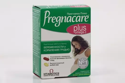 Прегнакеа Плюс омега-3, 56 шт, набор таблеток и капсул