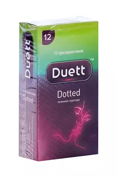 Презервативы Duett Dotted, 12 шт