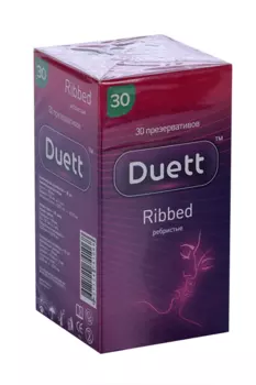 Презервативы Duett Ribbed, 30 шт