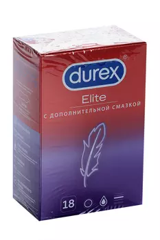 Презервативы Дюрекс Элит сверхтонкие гладкие, 18 шт
