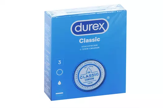 Презервативы Дюрекс классик, 3 шт, (4053-12)