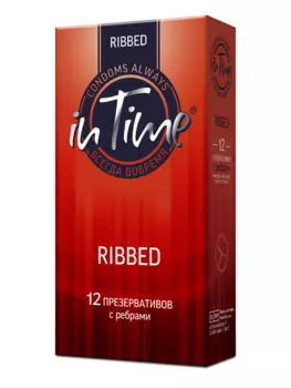 Презервативы Ин Тайм с ребрами, 12 шт