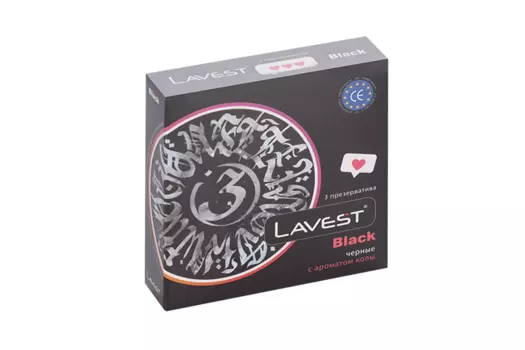 Презервативы Lavest черные, 3 шт
