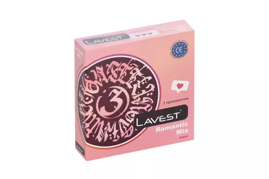 Презервативы Lavest Романтик микс, 3 шт