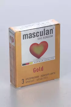 Презервативы Masculan DAS KONDOM золотистые, 3 шт