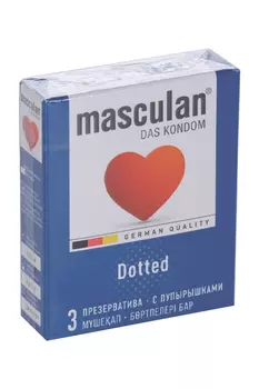 Презервативы Маскулан DAS KONDOM Dotted, 3 шт, с пупырышками