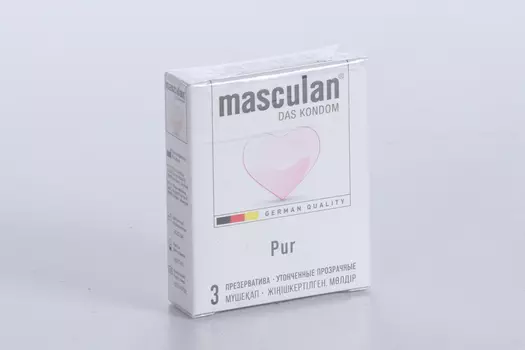 Презервативы Маскулан Pur утонченные прозрачные, 3 шт