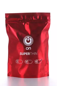 Презервативы ON Super Thin ширина 54 мм, 50 шт