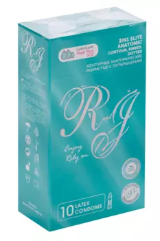 Презервативы R and J 3in1 Elite Anotomic контурные ребристые с пупырышками, 10 шт