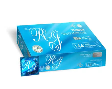 Презервативы R and J Tender Ultra Soft нежные ультрамягкие, 144 шт
