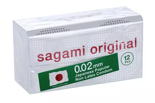 Презервативы Sagami Original 002 мм ультратонкие полиуретановые, 12 шт