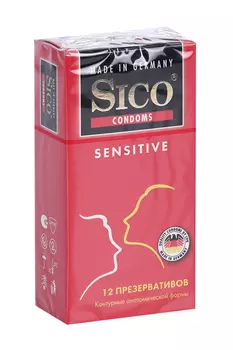 Презервативы Sico sensitive контурные анатомической формы, 12 шт