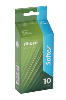 Презервативы Softex Ribbed ребристые, 10 шт