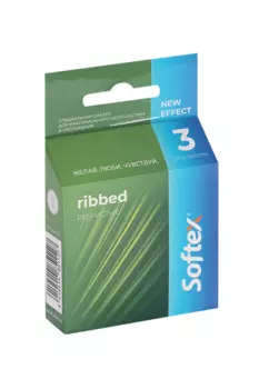 Презервативы Softex Ribbed ребристые, 3 шт