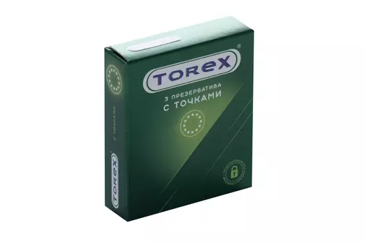 Презервативы Торекс с точками, 3 шт