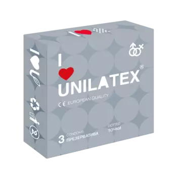 Презервативы Unilatex Dotted, 3 шт.