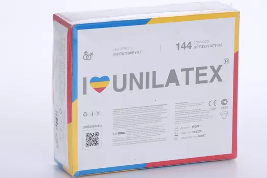 Презервативы Unilatex Multifruits фруктовые цветные, 144 шт