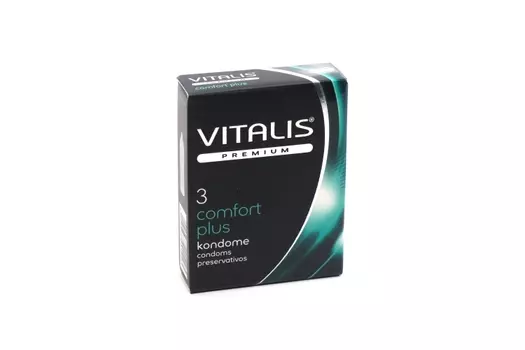 Презервативы Vitalis Premium comfort plus анатомической формы ширина 53 мм, 3 шт