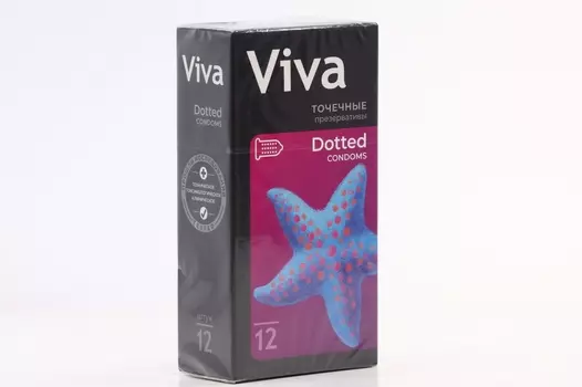 Презервативы «Viva» точечные, 12 шт