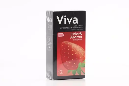 Презервативы Вива ароматизир, 12 шт, цветные