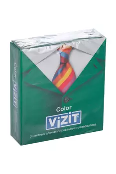 Презервативы Визит цветные, 3 шт