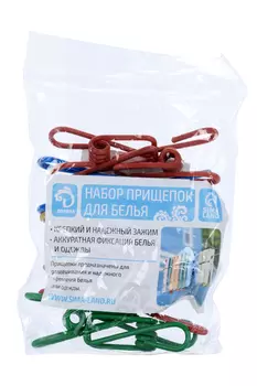 Прищепки бельевые Доляна, 5,5 см, 10 шт, цвет микс