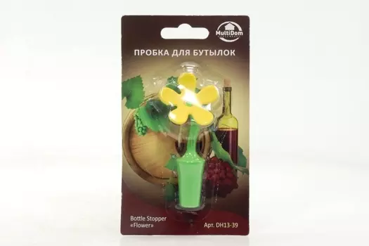 Пробка Мультидом д/бутылок цветок цвета разные