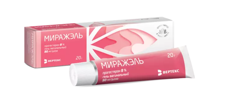 Прогестерон Миражэль 90 мг/доза, 20 г, гель вагинальный с апплик