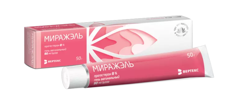 Прогестерон Миражэль 90 мг/доза, 50 г, гель вагинальный с апплик