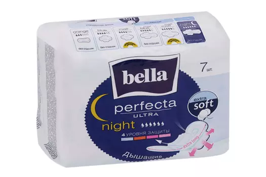 Прокладки Бэлла Perfecta Ultra Night женск гигиен ультратон покрытие extra soft, 7 шт