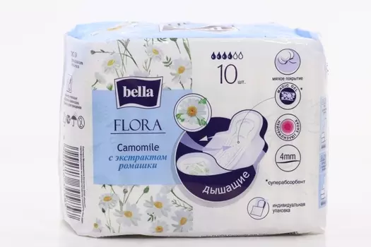 Прокладки Белла Флора Ромашка, 10 шт