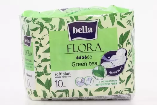 Прокладки Белла Флора Зеленый чай, 10 шт