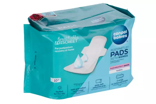 Прокладки Canpol п/родовые с крылышками дневные, 10 шт