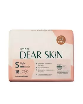 Прокладки Dear Skin Air embo light 2 капли р S, 18 шт