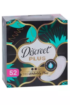 Прокладки DISCREET Plus deo Waterlily ежедневные, 52 шт