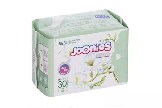 Прокладки Joonies Luxe однораз ежедневные жен, 30 шт