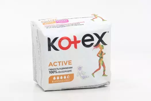 Прокладки Котекс Актив Нормал Плюс, 8 шт