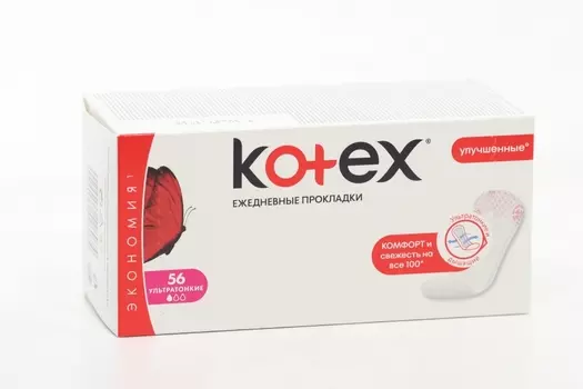 Прокладки Котекс ежедн ультратонкие, 56 шт