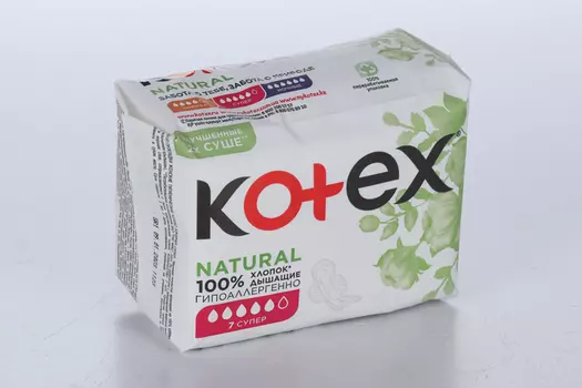 Прокладки Котекс Натурал Супер, 7 шт