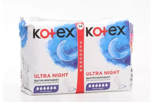 Прокладки Котекс ультра ночные, 14 шт