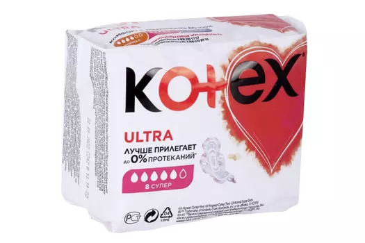 Прокладки Котекс ультра супер, 8 шт