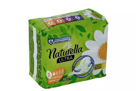 Прокладки Натурелла ультра нормал с крыл, 10 шт
