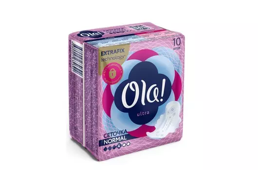 Прокладки Ола ультра нормал Бархатистая сеточка, 10 шт