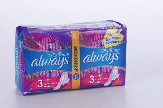 Прокладки Олвейз Платинум ультра супер плюс дуо, 14 шт