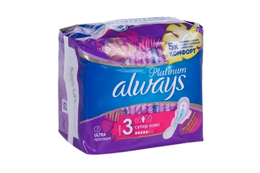 Прокладки Олвейз Платинум ультра супер плюс, 7 шт, .