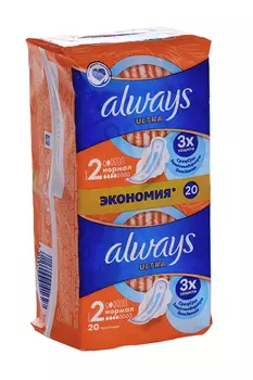 Прокладки Олвейз ультра норм дуо, 20 шт