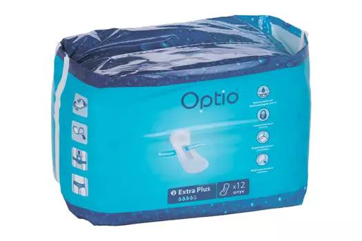 Прокладки Оптио однораз Экстра плюс, 12 шт