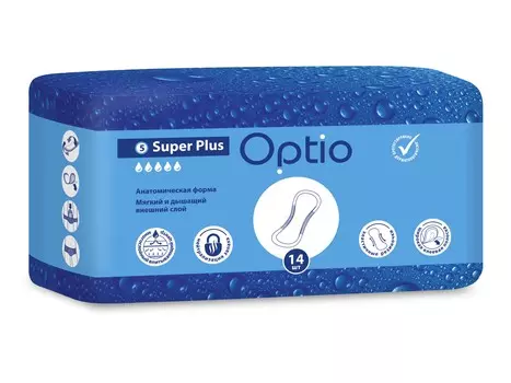Прокладки Оптио уролог Супер Плюс, 14 шт
